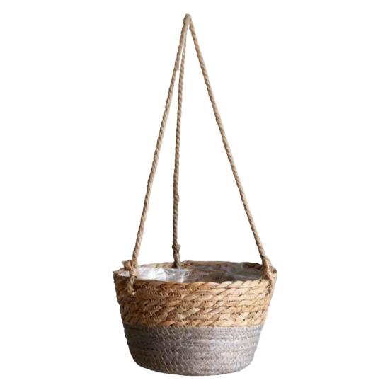 

Flowerpot Cotton Rope Hanging Flower Basket Sturdy Handwoven Planter Rustic Charm Plant Holder Orchid Growing Pot