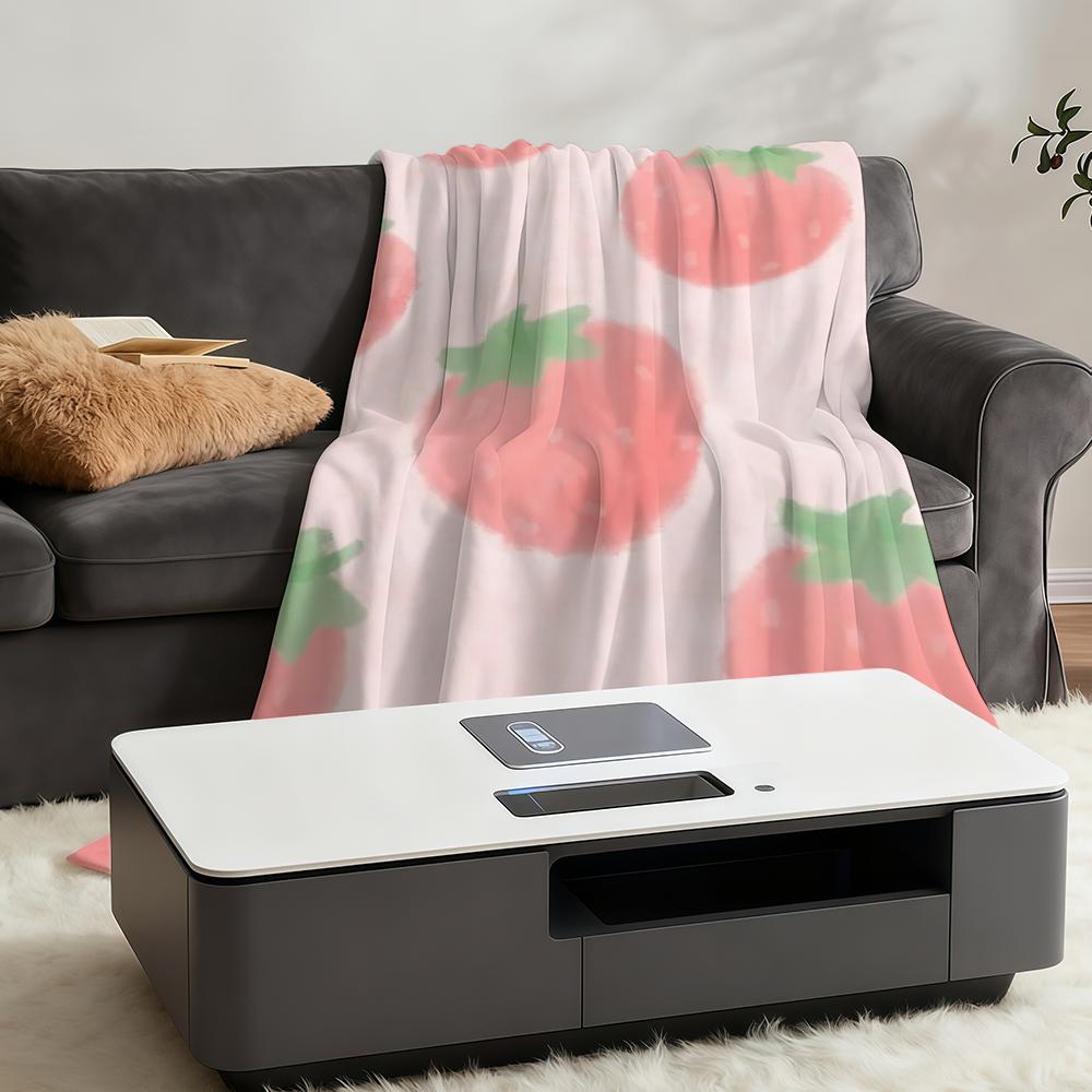 Summer Blanket Throw Super Hand Cosy Plush Fruits Living Room Sofa Couch Childish Drawn Birthday Gifts
