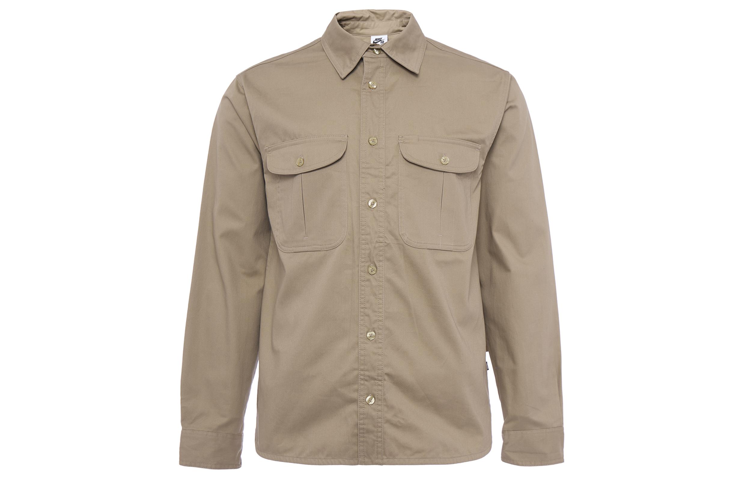 Nike Shirts Unisex Khaki Lapel Moderate Other FQ0398-247 XL