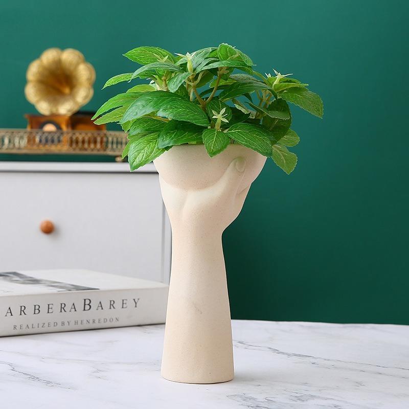 Ceramic Vase Nordic Home Decor Minimalist Flower Vase for Living Room Tabletop Creative Dried Flower Arrangement