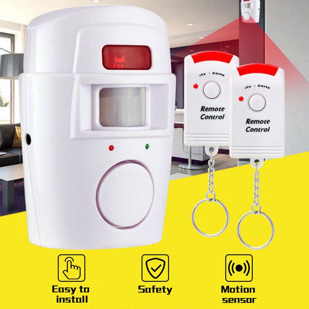 Sistema di Allarme Wireless 105dB + 2 Telecomandi Allarme Intelligente per la Casa Sensore Infrarossi Antifurto Rilevatore di Movimento Monitor di Allarme