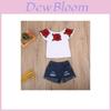 Entzückende Kleinkind Baby Mädchen Blumen Oberteile Jeansshorts Outfits Premium Qualität