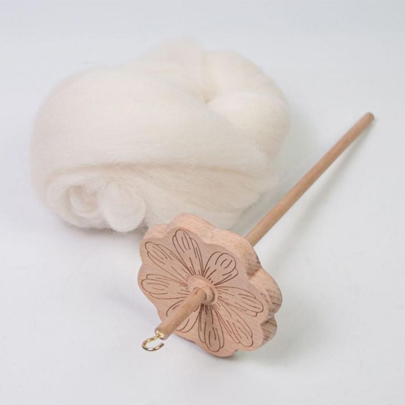 2ks Wood Drop Spindle Hand Spinner Tool pro nadšence, kteří tvoří vřeteno na tkaní dřeva Nástroj na tkaní nití