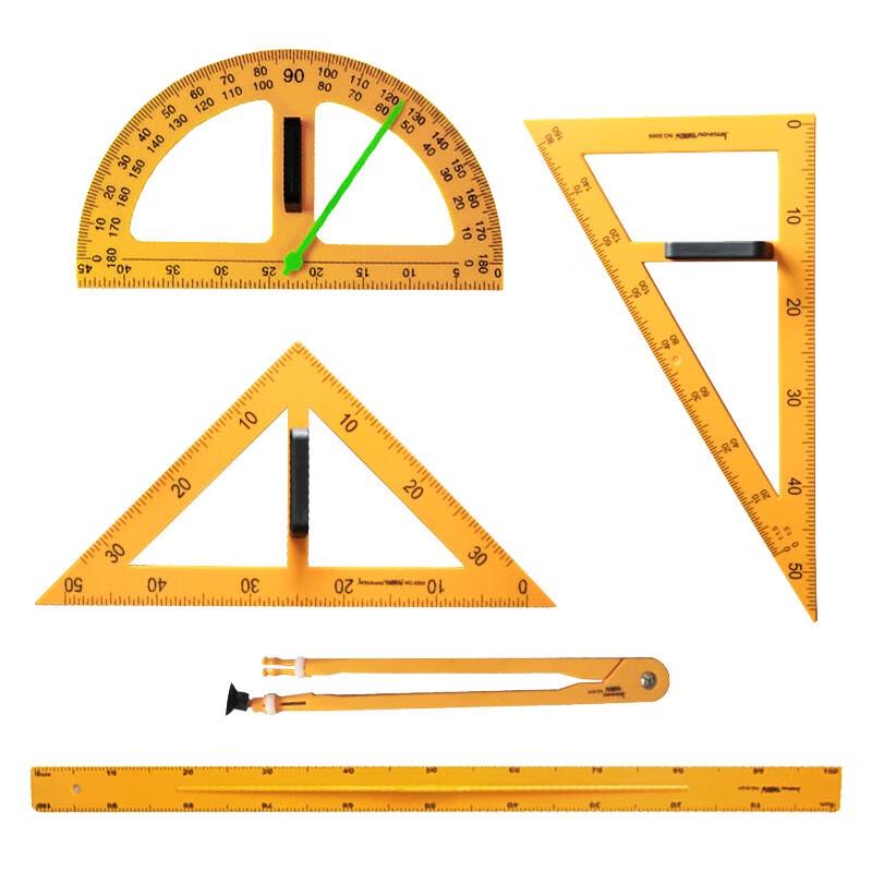 5-Piece Non-Magnetic Math Geometry Set