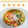 5Pcs Gold Stainless Steel Bowl Reusable Stainless Steel Toddler Bowl for Cereal Rice Ice Cream Snack Salad Dishwasher Safe