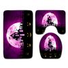 Halloween Bathroom Four-Piece Combination Set Bedroom Non-Slip Carpet Floor Mat Door Mat