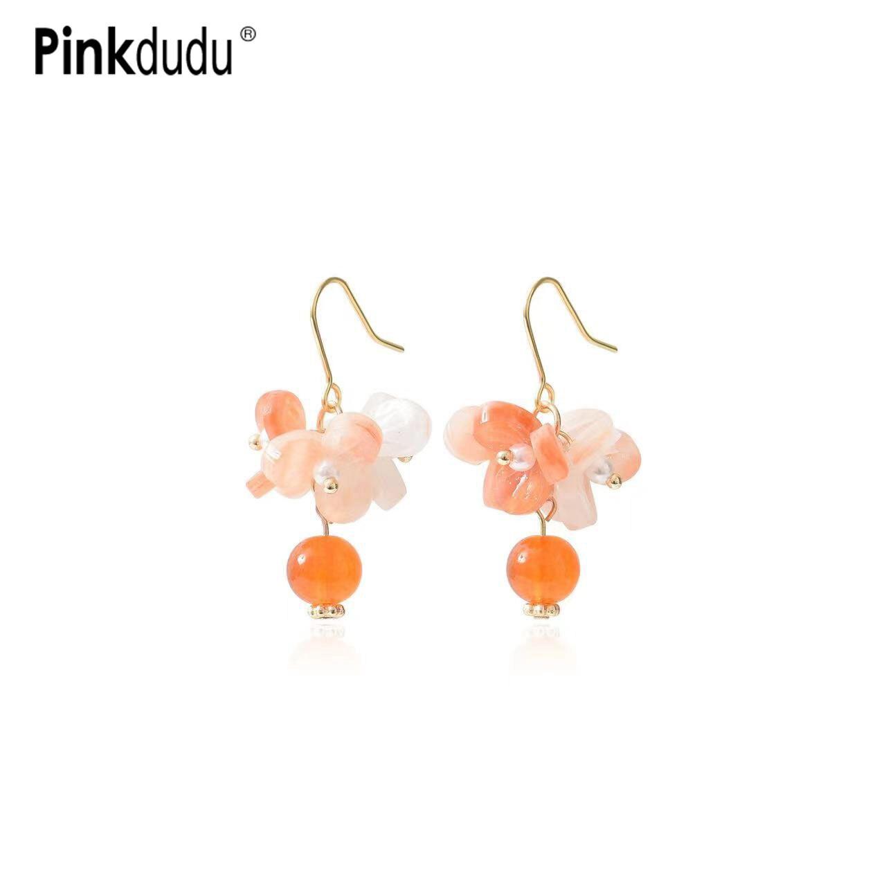 

Pinkdudu модные оранжевые акриловые серьги-капли с цветами, романтические и сладкие серьги с искусственным жемчугом в стиле ретро, ​​серьги со свежими фруктами для женщин PD1495 Orange оранжевый