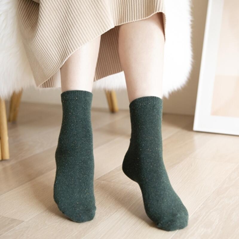 Lambswool Bokashi Socks - Green 225mm~255mm (for women)