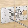 Cabinet Hinge Repair Plate Kits Stainless Steel Furniture Door Hinge Mounting Plate with Hole Home Kitchen Cupboard Fixing Tools