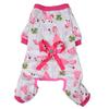 Pet Dog Puppy Cotton Clothes Soft Pajamas Cartoon Jumpsuit Apparel Pink XL
