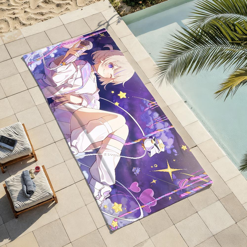 VTuber Todoroki H-Hajime Singer Towel Soft Lightweight Anti-Sand Large Beach Towel Quick-Drying Bath Sports Family