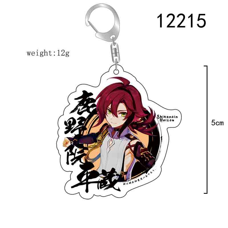 Genshin Impact 2D Keychain: Nilou, Nahida, Amber, Kaeya, Tighnari, Kazuha Pendant