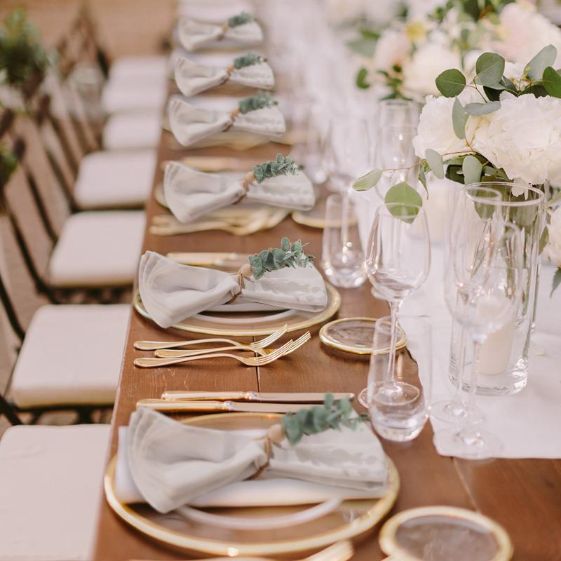 Eucalyptus Leaves Napkin Ring Wedding Napkin Holder Buckles with Wood Bead Easter Home Table Decoration Birthday Party Supplies