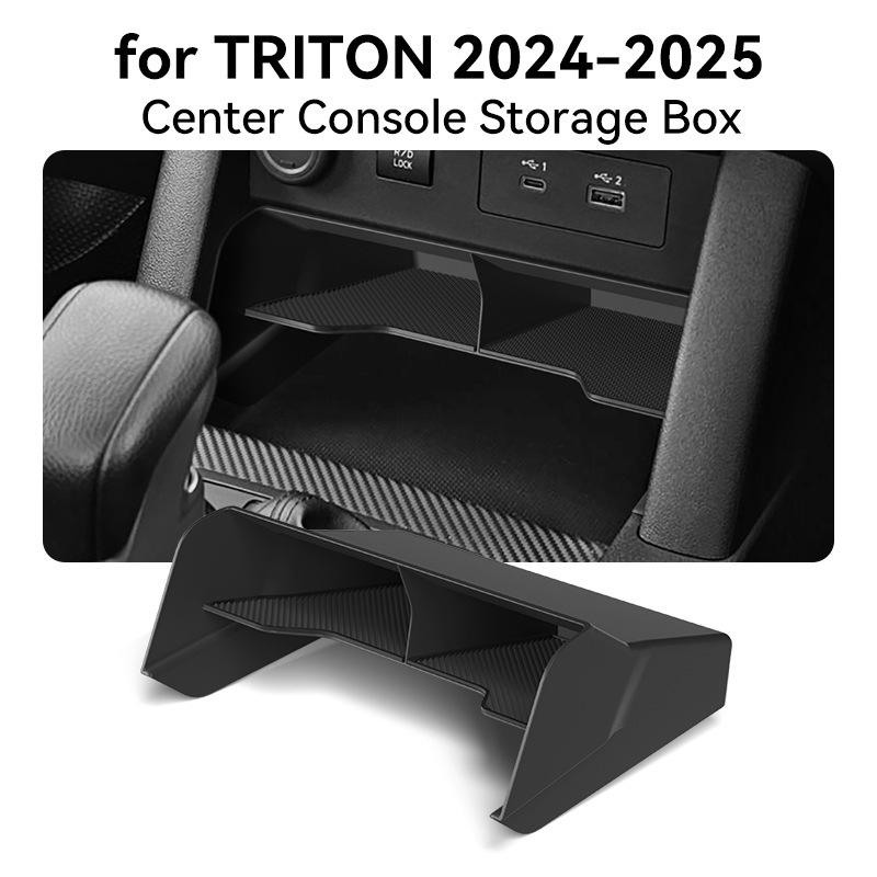 for Mitsubishi L200/Triton 24-25 Car Central Control Armrest Storage Box Console Organizer Interior Accessory
