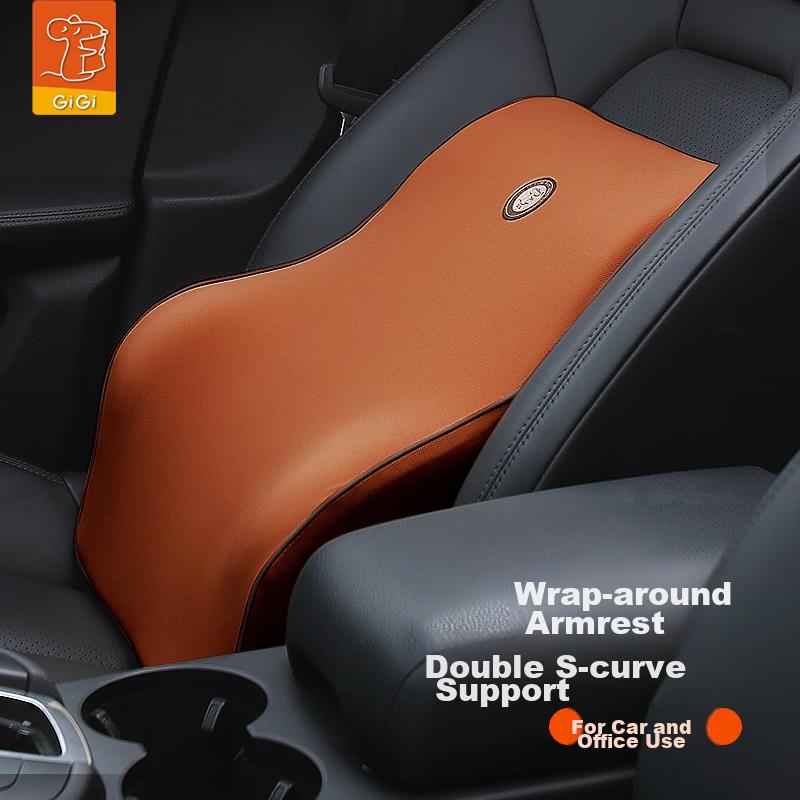 GiGi Car Headrest And Lumbar Support Set, Memory Foam Lumbar Cushion, Neck Pillow for Car, Cervical Pillow, Neck Support Cushion, Coffee Color