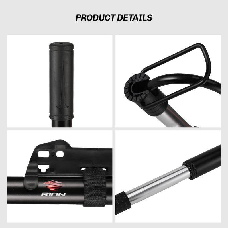 RION Bicycle Pump Portable Aluminum Bike Pumps UK FR US Valve Inflator Mountain Road Bike Accessories Lightweight Multi-function