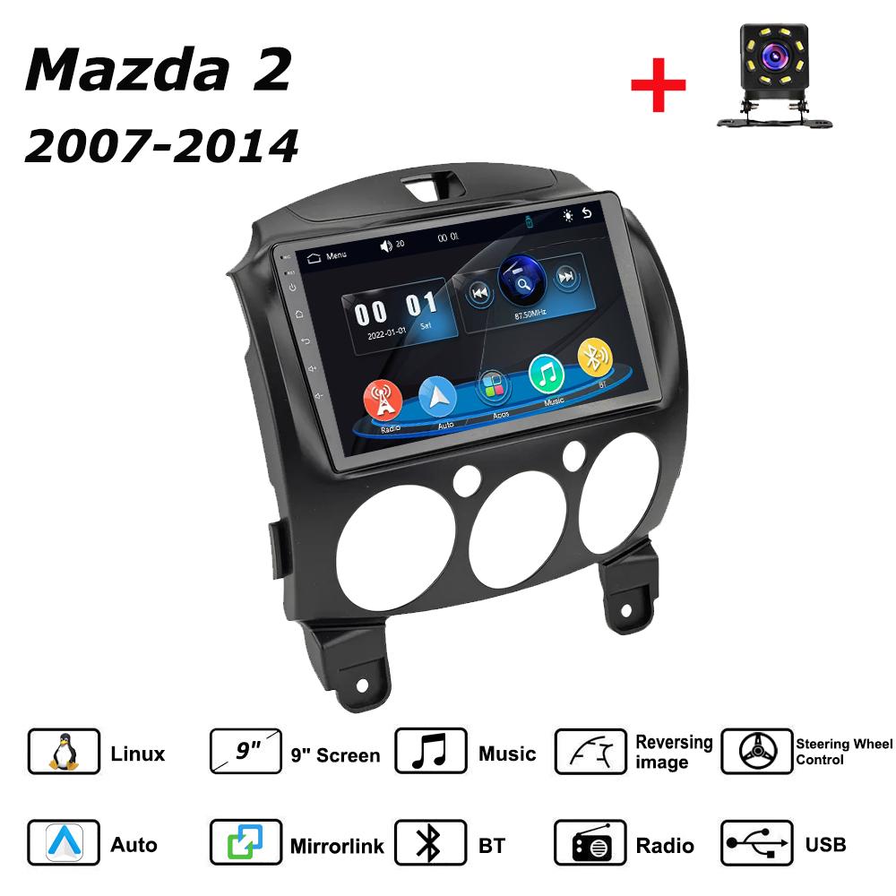 

Car Radio Multimedia MP5 Player Head Unit Stereo BT For Mazda 2 2007-2014 чёрный