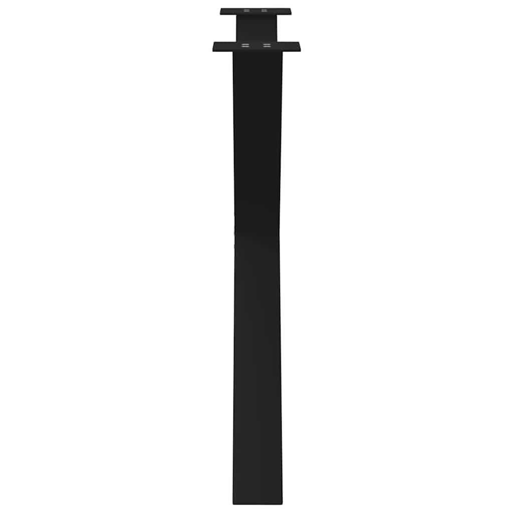 Vidaxl Nogi Do Stołu Jadalnego, 2 Szt., Czarne, 90X(72-73) Cm, Stal