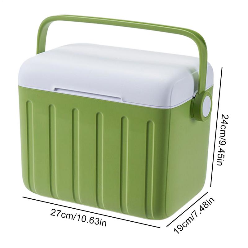 Ice Box Cooler Insulated Container 6L Cooling Chest With Ice Pack Camping Refrigerator For Meal Prep Road Trip Travel Fishing
