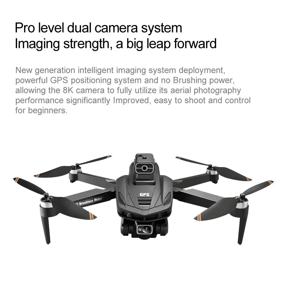 New V168 Drone 8K 5G GPS Professional HD Aerial Photography Dual-Camera Omnidirectional Obstacle Avoidance Drone Original Quadcopter