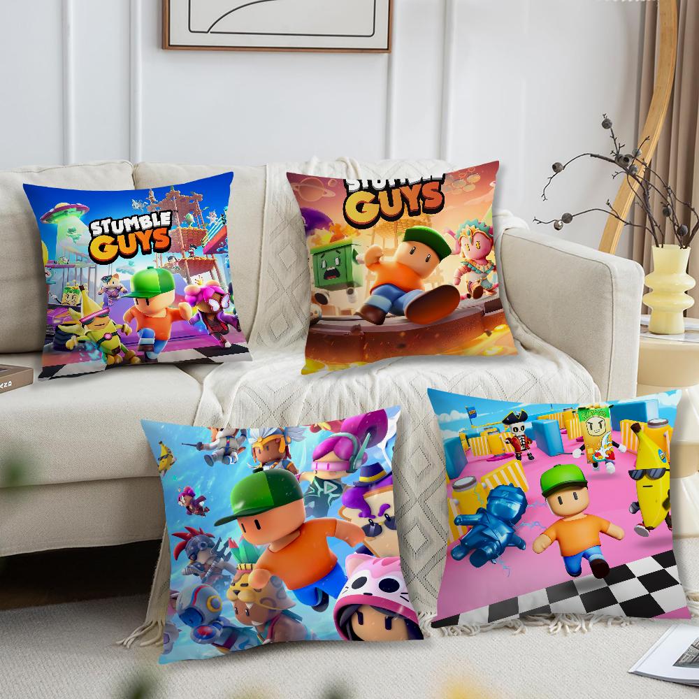 Game S-Stumble G-Guys Cute cushion cover Pillow Sofa Printing Decoration Room Home Office Coffee Shop Car Nordic Simplicity