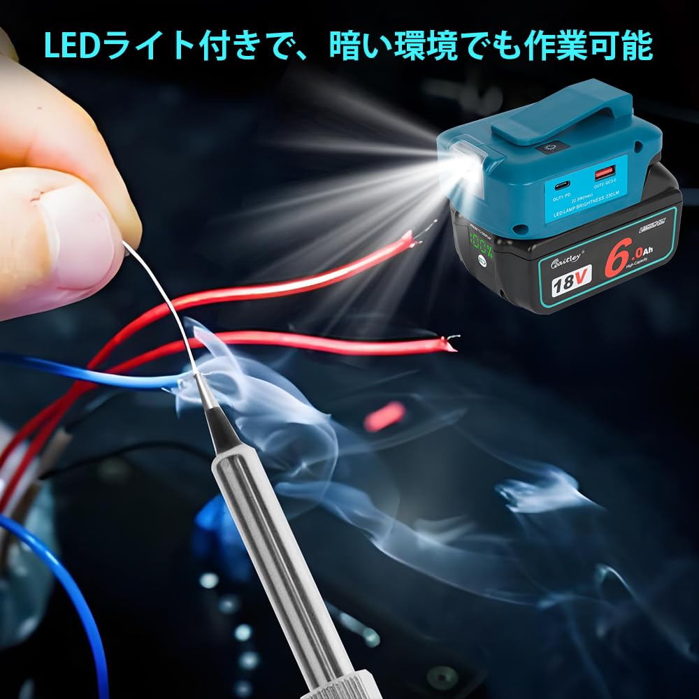 Waitley Makita Compatible Soldering Iron with Compatible with Makita Rechargeable Soldering Iron Soldering Iron with Conversion Temperature Adjustable