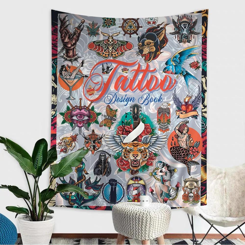VIKAMA Vintage Tattoo Women And Beast Tapestry Interior Creative Home Decoration Tapestry For Wall Decoration Items