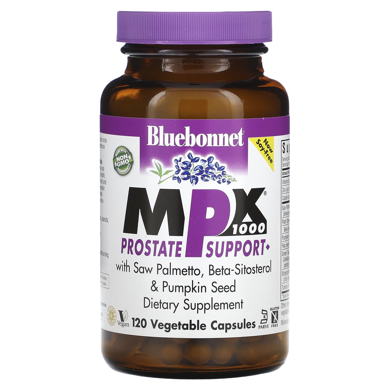 

Bluebonnet Nutrition, MPX 1000, Підтримка простати, 120 вегетаріанських капсул