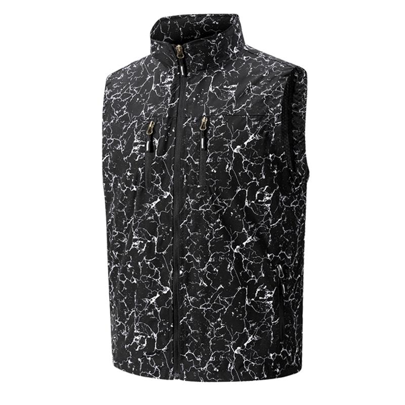 Men's Lightweight Softshell Vest with Zipper Pockets Windproof Sleeveless Jacket for Hiking Golf Outdoor Outwear Windbreaker