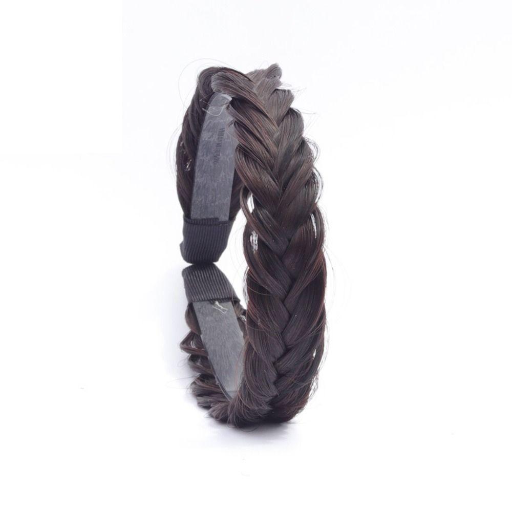 Resistant Wig Toothed Non-slip Hairband Wig Twist Braid Hair Hoop Fishbone Style Braided Headband