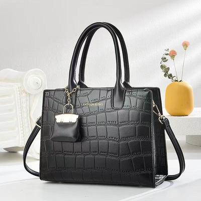 New High-value Stone Pattern Handbag Pendant Xiaobao Fashionable and Atmospheric Shoulder Bag Large Capacity Crossbody Bag