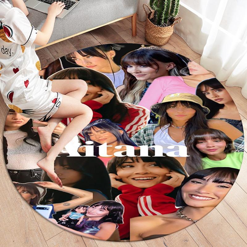 Aitana Round Area Rug,Carpet Rug for Living Room Bedroom Sofa Playroom Decor,Non-slip Floor Mat