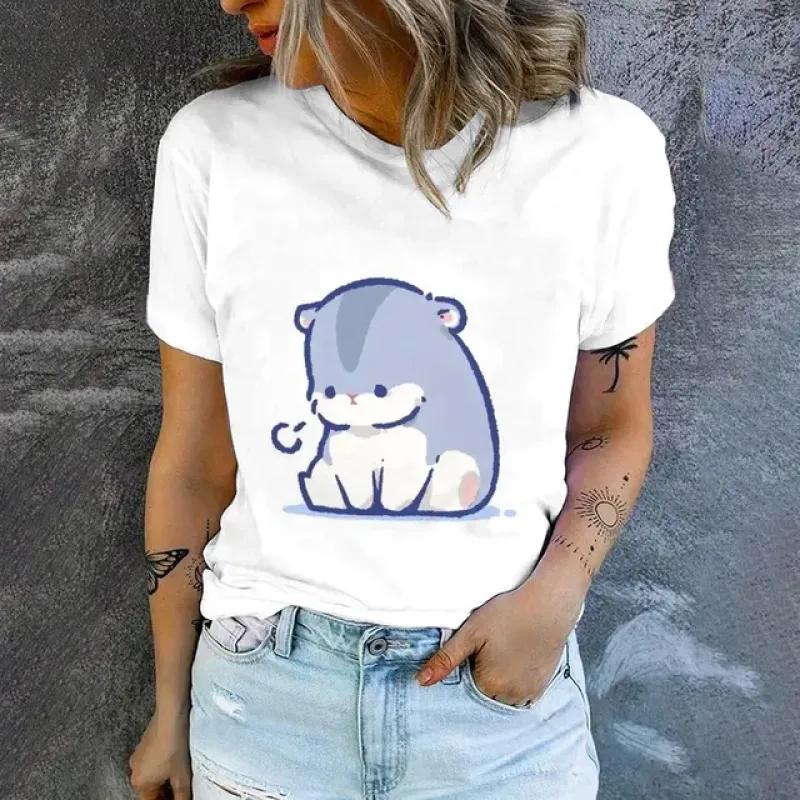 

Элегантная женская футболка с круглым вырезом, модная футболка с рисунком граффити, летняя женская популярная футболка с короткими рукавами для отдыха 6XL