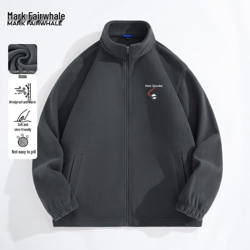 Mark Fairwhale Men s Double-Sided Fleece Stand-Collar Jacket XL