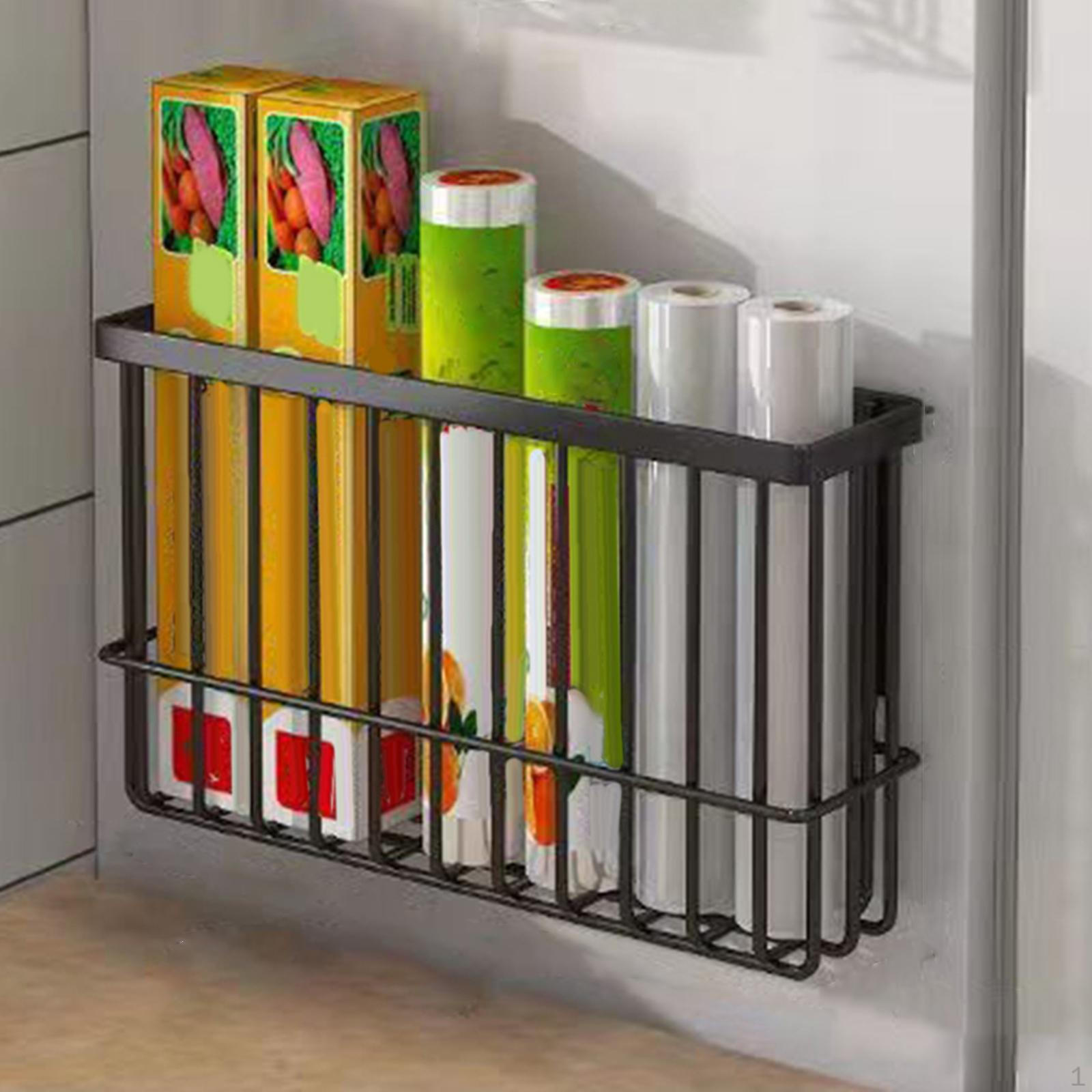 Magnetic Spice Rack Punch Free Shelf for Bathroom Household Fridge L