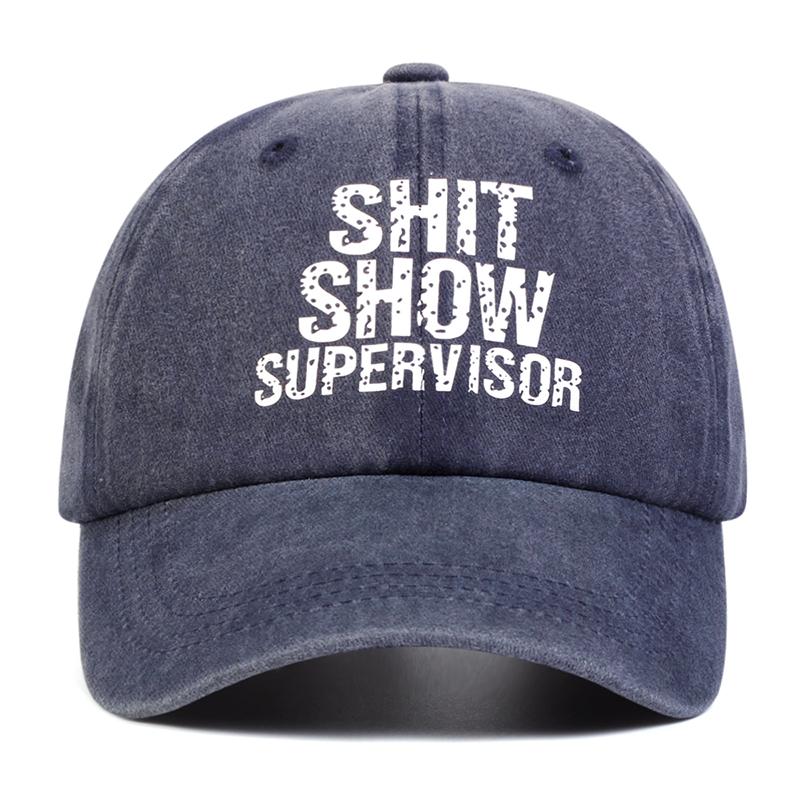 

Унисекс Кепки Бейсболки с принтом SHIT SHOW SUPERVISOR Весна и Осень Уличные Регулируемые Повседневные Шляпы Солнцезащитная Шляпа тёмно-синий