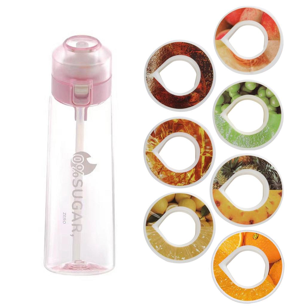 Flaschenset, Trinkflasche 650ml mit aromatisierten Pods, Wasserflasche Flaschenset für Fitnessstudio Fitness, Schule