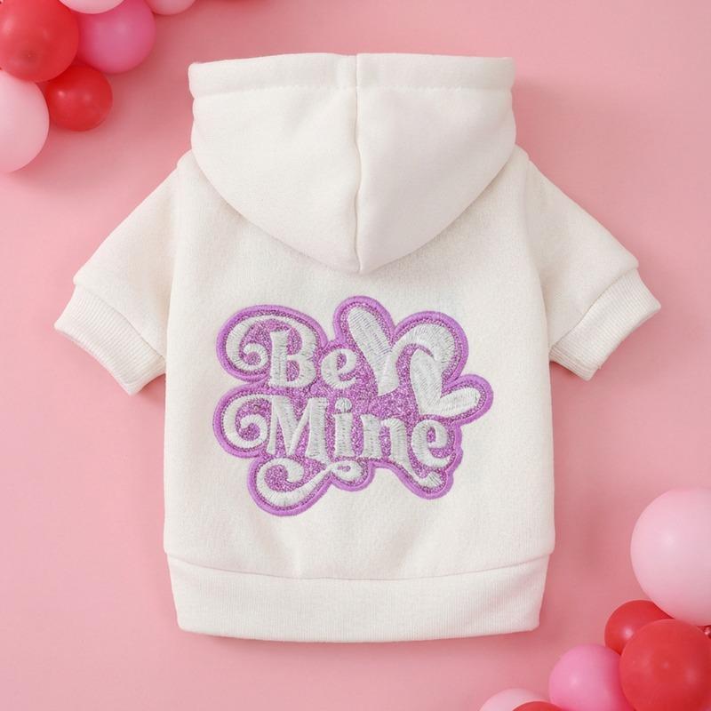 

Pet autumn and winter small dog puppy dog cat letters keep warm and comfortable belong to me Valentine s Day sweater Xs-bust 30, length 20cm, about 1.0-1.5kg