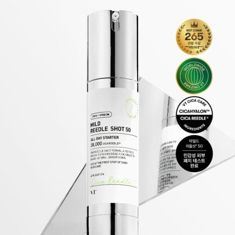 

VT Mild Reedle Shot 50 Microneedle Skin Booster Essence PDRN Skin Repair Korean Skincare 50ml 1
