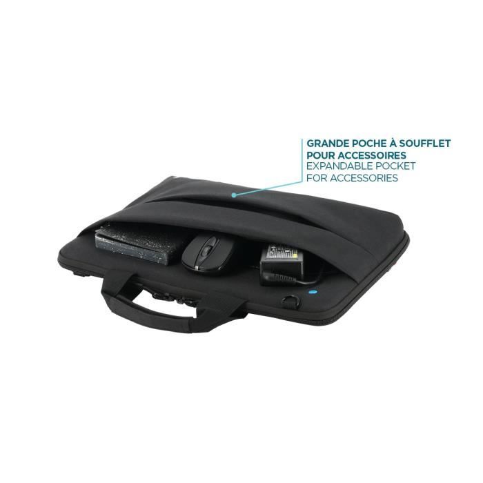 Sacoche Pour Ordinateur Portable - THE ONE - Coque Clamshell - 20% Recyclée - Noir - 12.5-14''