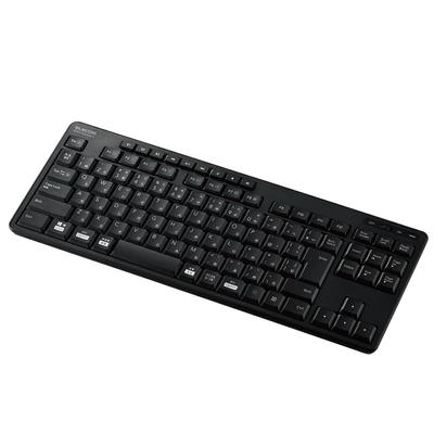 Elecom Wireless Keyboard Bluetooth Compact Quiet Antibacterial Compatible with 3 Black TK-FBM117SKBK Multi-Pairing iPad/Macbook/Surface/Chromebook