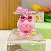 Circle Swimming Animal Cartoon Keychain Rabbit Frog Wearing Design Sunglasses