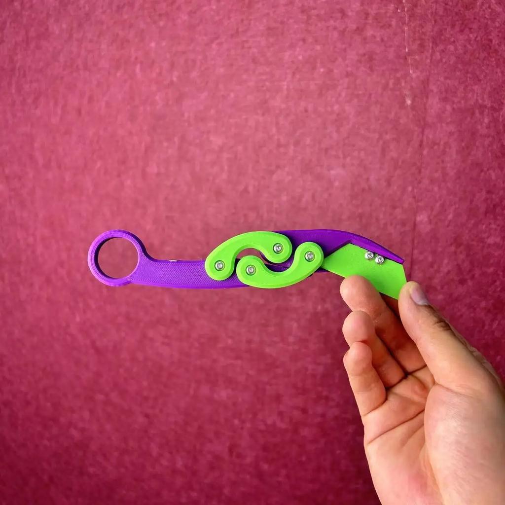 3D Explosives Schwerkraft-Klappklauenmesser Schmetterlingsklauen-Schwerkraftmesser Springen Neues Quick Push-Dekompressionsspielzeug Cooles Messer