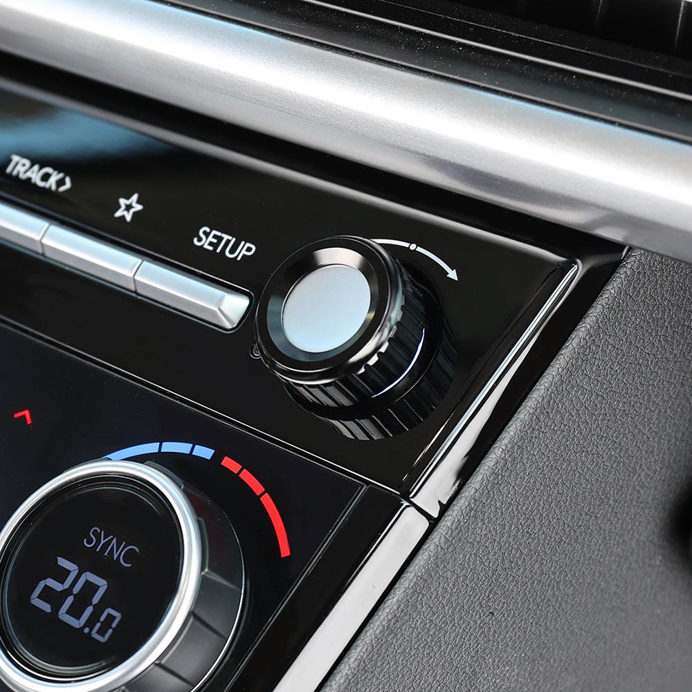 For Hyundai Santa Fe MX5 2024 2025 2pcs Aluminum Car Dashboard Table Central Audio Volume Control Knob Ring Cover