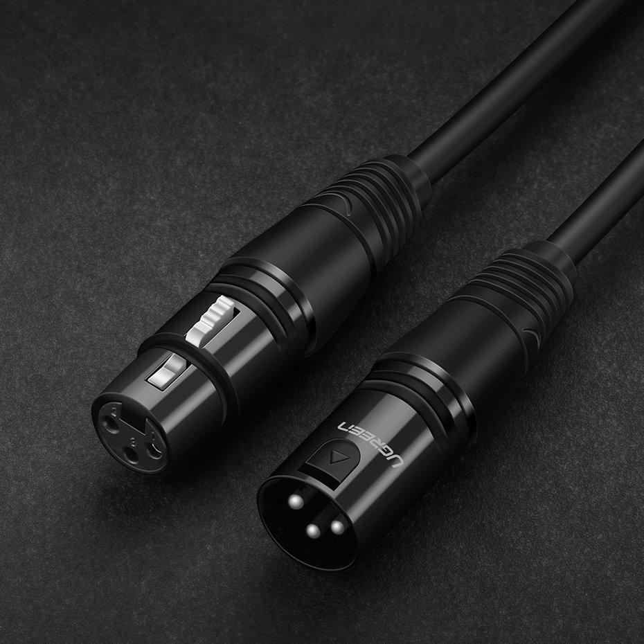 XLR Microphone Audio Cable Extension Cable 2m Black