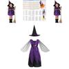 Magisches Baby-Mädchenkleid Halloween Cosplay Hexenkostüm für Teenager mit Puffärmeln