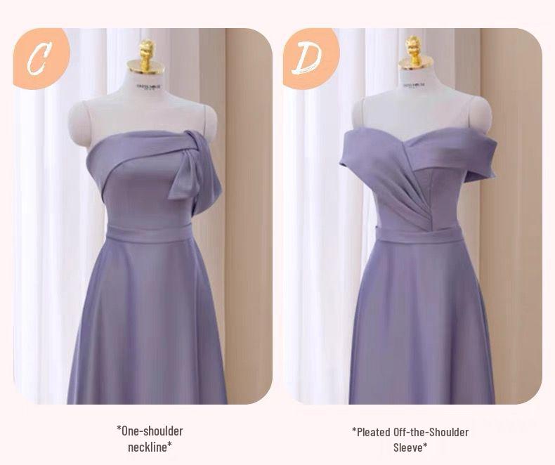 2025 Purple Bridesmaid & Evening Dress for Women