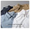 Men's Retro Long-Sleeve Casual Shirt: Simple Solid Color, All-Match Style