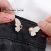 2/1pairs Adjustable Waist Tightener Butterfly Shape Trousers Waist Buckles for Jeans Pants Skirts Snap Button Adjuster Clips