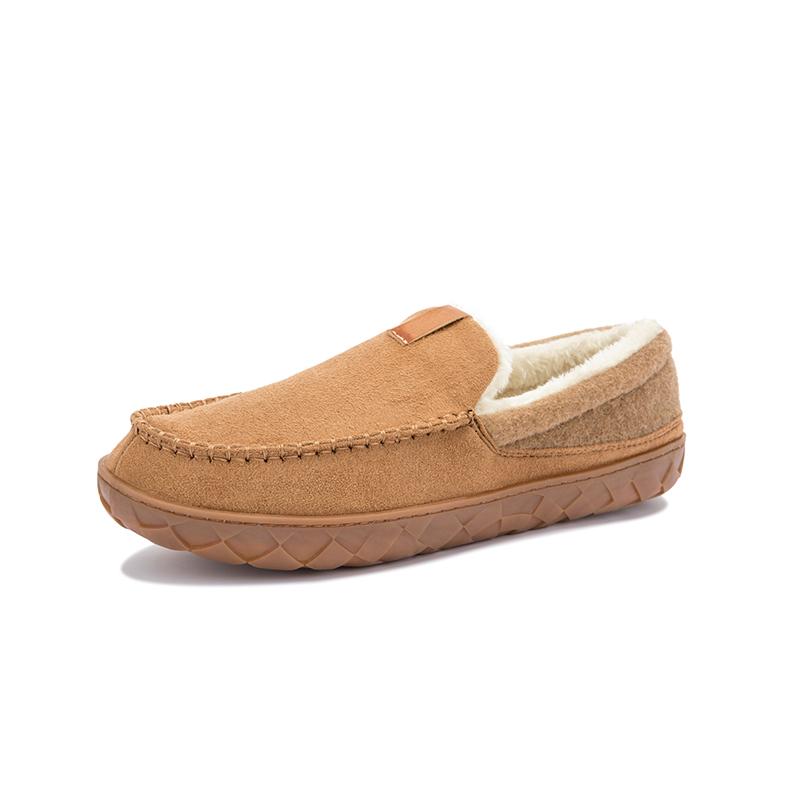 Winter Herren Hausschuhe Hausschuhe Schuhe Trend Warme Stiefeletten Mann Baumwollschuhe Männlich Filzhausschuhe Mokassin Zimmer Hausschuhe 46 braun